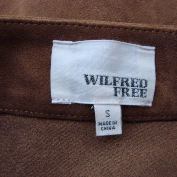 Aritzia Wilfred Free Nescher Faux Suede Mini Skirt Cocoa Brown Size Small - Picture 3 of 7